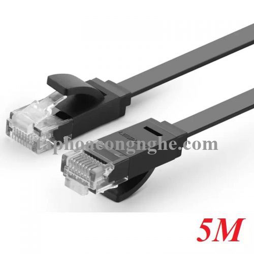 Ugreen 11238 5M màu Đen Cáp mạng LAN CAT6 UPT cáp dẹp NW104 30011238